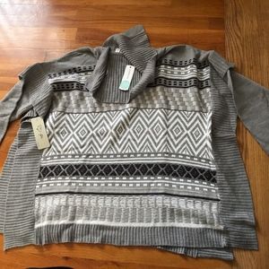 NWT!! RD Style Carter Turtleneck Pullover Poncho-S